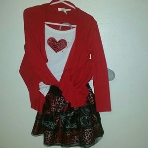Set -skirt and top Valentines